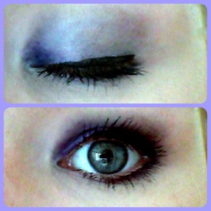 I've made this with only black White and blue eyeliner (and mascara) sorry for the bad quality... ?