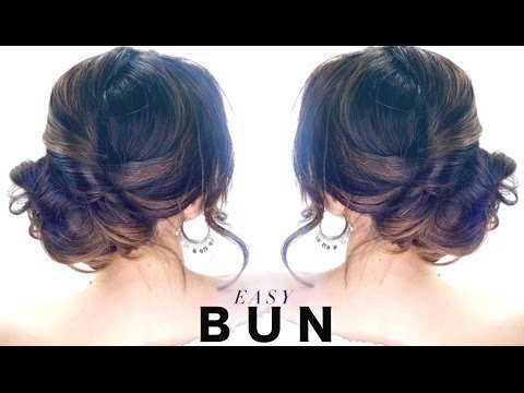 3 Minute Elegant Side Bun Hairstyle Easy Updo Hairstyles Tina