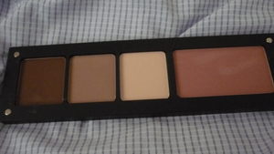 My cousin's Inglot palette combo: 3 eyeshadows and blush (Sydney IMATS 2011)