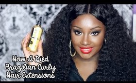 How I Colored My Her Hair Co Brazilian Curly Hair Extensions!