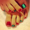 Christmas colored toes  