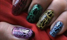 Crackle Nail Design -nail art Easy nail Design for Beginners easy nail design home short nails