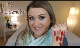 Top 10 Fall Lipsticks & Swatches