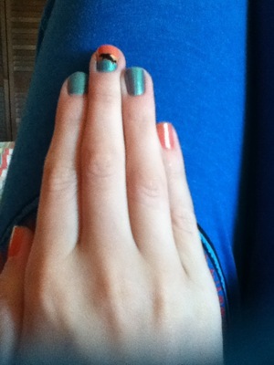 a cute dolphin accent on your nails!!!