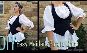 DIY Easy Maiden/Pirate Shirt {Sewing Tutorial}