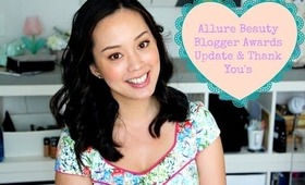 Allure Beauty Blogger Awards Update & Thank You's