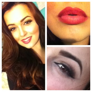 Basic browns and a ombré lip I used viva la glam Nikki and nyx matte 