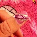 pink zebra nails