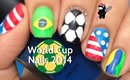 World Cup 2014 Soccer Nails by The Crafty Ninja