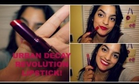 Urban Decay REVOLUTION LIPSTICK first impression + review (F-BOMB... DUPES AT THE END!)