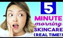 5 Minute Morning Skincare (Real Time!)