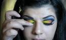 Yellow, Orange and Purple with Black Cut Crease Makeup Tutorial