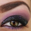 Purple and black smokey eyes