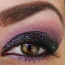 Purple and black smokey eyes