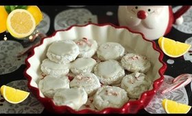 Peppermint Lemon Shortbread Holiday Cookies - Holly Jolly Christmas Collab