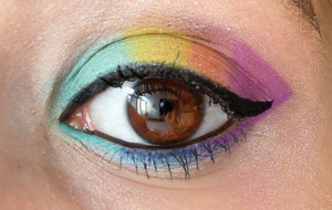 Rainbow makeup