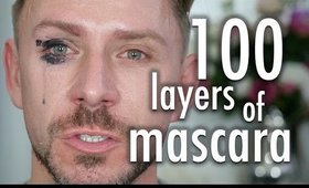 100 LAYERS OF MASCARA! I LITERALLY CRY!!!!