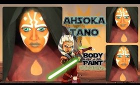 Star Wars: Ahsoka Tano Body Paint Tutorial (NoBlandMakeup)