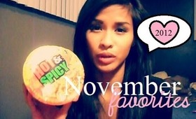 November Favorites 2012