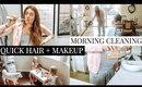 MORNINGS TRYING TO GET READY + PREGNANCY POWER CLEAN! | Kendra Atkins