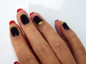 Royal red backs! Info and tutorial on my blog:
http://www.maryammaquillage.com/2012/03/royal-red-back-nails.html