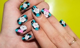 3D floral spring nail art