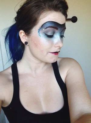 Ice Queen Masquerade Mask makeup, first of the 'fire & ice' set.