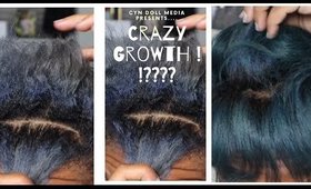 Silk Press on Short Transitioning Hair!!! Kelly Green & Blue!!!