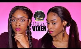 Vixen Wig Try On Outre Synthetic Lace Front Wig 4Way Part Swiss X Yaki
