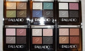 NEW Palladio Herbal Eyeshadow Quads Swatches & Review