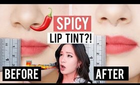 Trying KOREAN SPICY HOT LIP TINT!? wtf