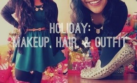 ❄Holday Makeup, Hair, and Outfit!❄