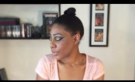 Gold and purple Eye look