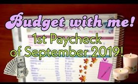 BUDGET WITH ME! | PAYCHECK 1 SETUP | SEPTEMBER 2019 | Zero Dollar Budget | Erin Condren Monthly