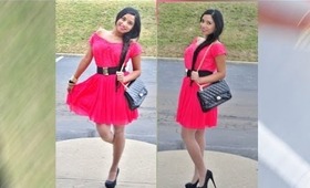 Valentine's day outfit featuring the Adele flap bag by BagInc.