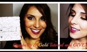 Cranberry & Gold - A Holiday Tutorial & Giveaway