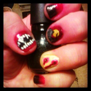 Halloween 2012 nails. Vampire Style. 