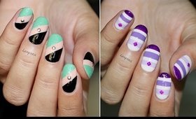 Tape Mani | 2 Easy Nail Designs