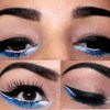 Dramatic Black Make Up Look With A Pop Of Blue