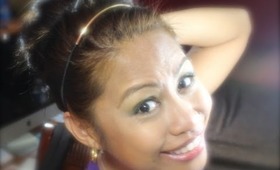 Iridescent Lips & BIG Hair Bun : How To
