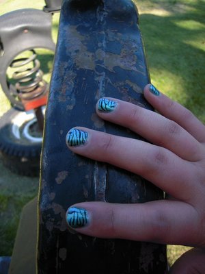 Blue Zebra Nails.