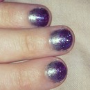Grey to Purple Glitter Gradient