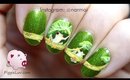 Red-eyed tree frogs nail art tutorial