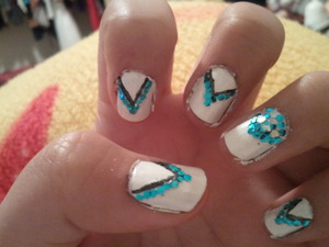 They're a little messy but they are very simple nd nice!:) i am in love with my nails!