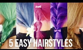 5 Minute Easy Hairstyles ♥ School Hair Tutorial ♥ Wengie