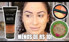 FIZ UMA MAKE SÓ COM PRODUTOS DE MENOS DE R$ 10,00 E TO INCRÉDULA!