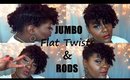 NATURAL HAIR | Jumbo Flat Twist and Rod Set | TUTORIAL