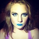 Blue lipstick!