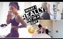 VLOG- What I REALLY Eat In A Day| Speed Clean & Upper Body Workout 💪🏽
