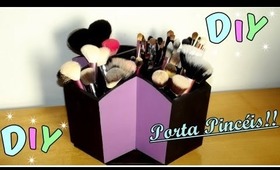 DIY/ Porta pincéis giratório por menos de R$ 25,00!! Faça você mesma!